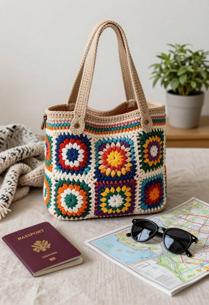 14 Crochet Wedding Gifts Ideas With Handmade Charm - 11. Crochet Travel Bags 1