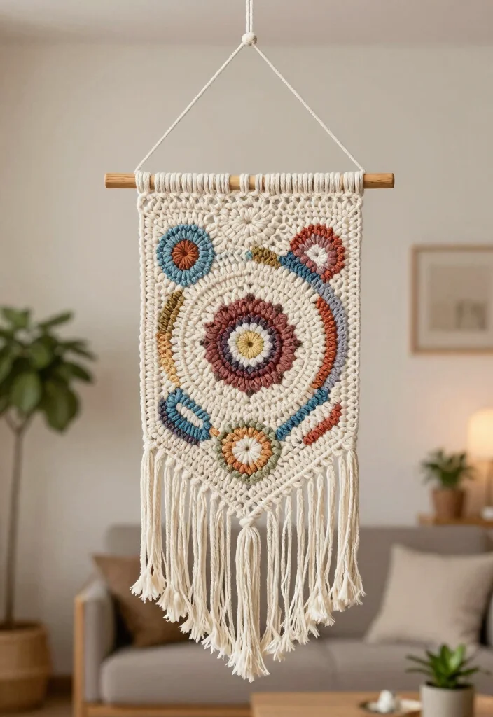 14 Crochet Wedding Gifts Ideas With Handmade Charm - 6. Personalized Crochet Wall Hangings 1