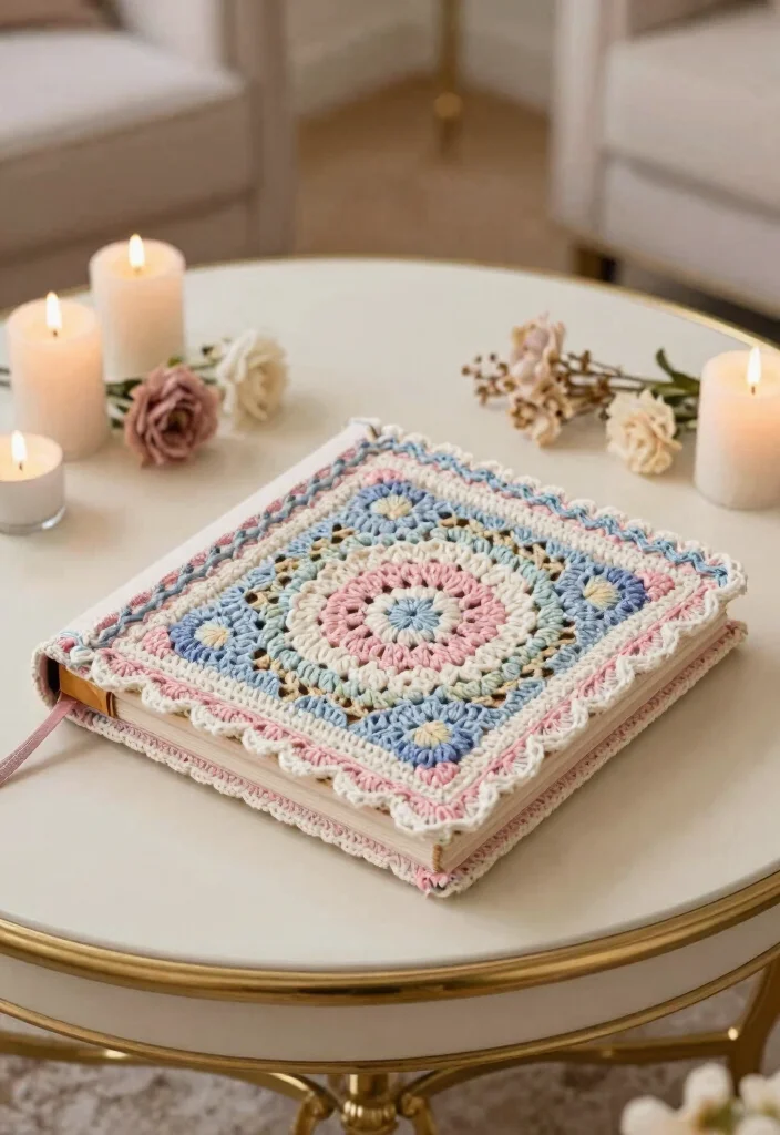 14 Crochet Wedding Gifts Ideas With Handmade Charm - 8. Crochet Wedding Album Covers 1