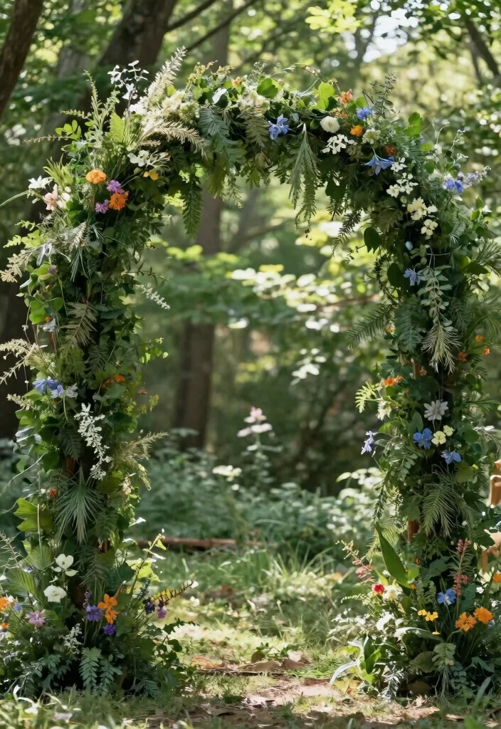 14 Draped Wedding Arch Ideas With Soft Flowing Fabric 50 14 Draped Wedding Arch Ideas With Soft Flowing Fabric - 10. Nature-Inspired Greenery 1