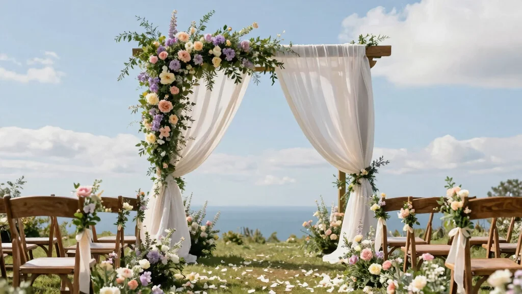 14 Draped Wedding Arch Ideas With Soft Flowing Fabric
