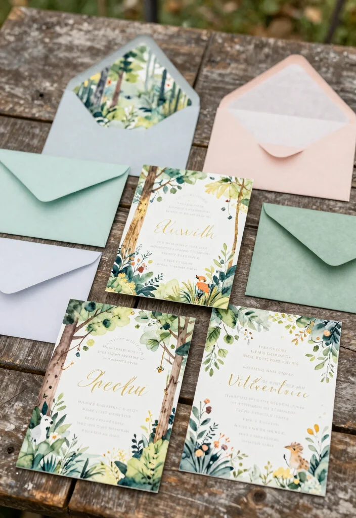 14 Fantasy Wedding Invitations Ideas With Magical Touch 1 14 Fantasy Wedding Invitations Ideas With Magical Touch - 1. Enchanted Forest Watercolor Invitations 1