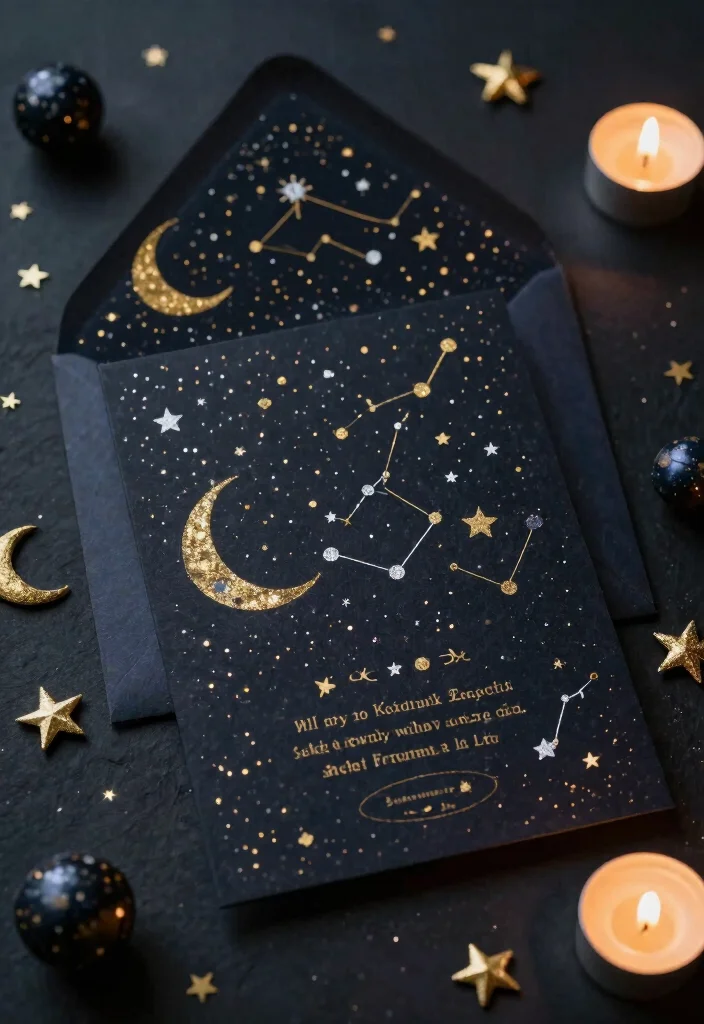 14 Fantasy Wedding Invitations Ideas With Magical Touch 14 14 Fantasy Wedding Invitations Ideas With Magical Touch - 4. Celestial Themed Invites 1
