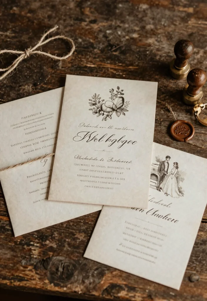 14 Fantasy Wedding Invitations Ideas With Magical Touch 49 14 Fantasy Wedding Invitations Ideas With Magical Touch - 9. Vintage-Inspired Invitations 1