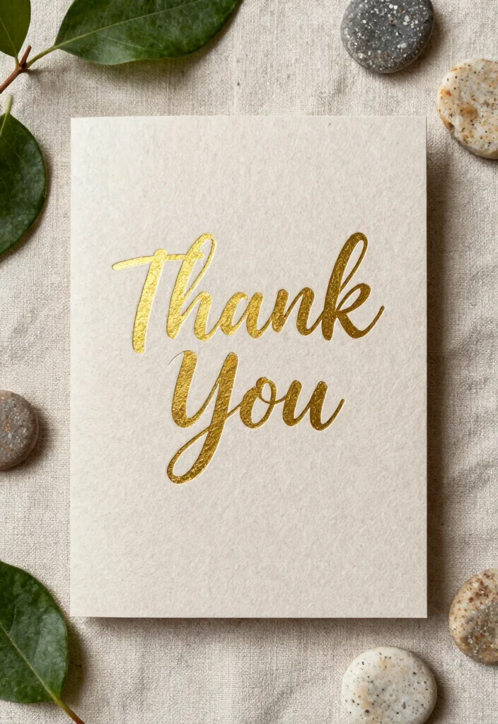 14 Thank You Cards Wedding Ideas With Heartfelt Style - 13. Eco-Friendly Foil Stamping 1