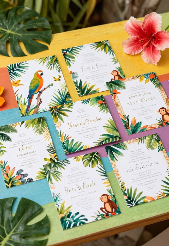 14 Tropical Wedding Invitations Ideas With Island Vibes 41 14 Tropical Wedding Invitations Ideas With Island Vibes - 11. Tropical Animal Illustrations 1