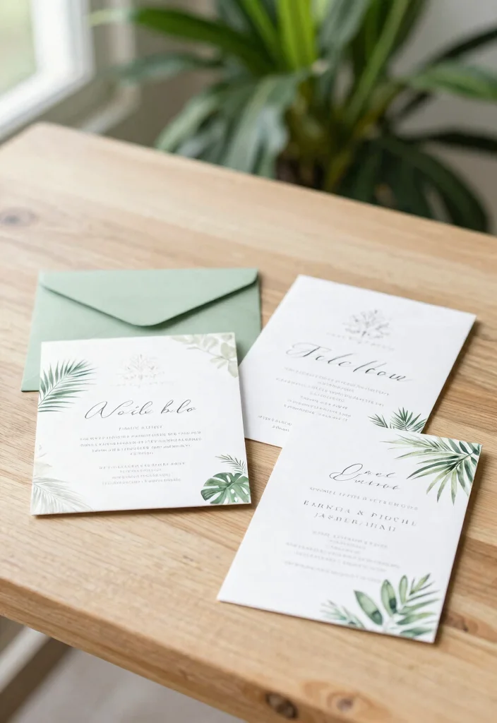 14 Tropical Wedding Invitations Ideas With Island Vibes 53 14 Tropical Wedding Invitations Ideas With Island Vibes - 13. Minimalist Tropical Invitations 1
