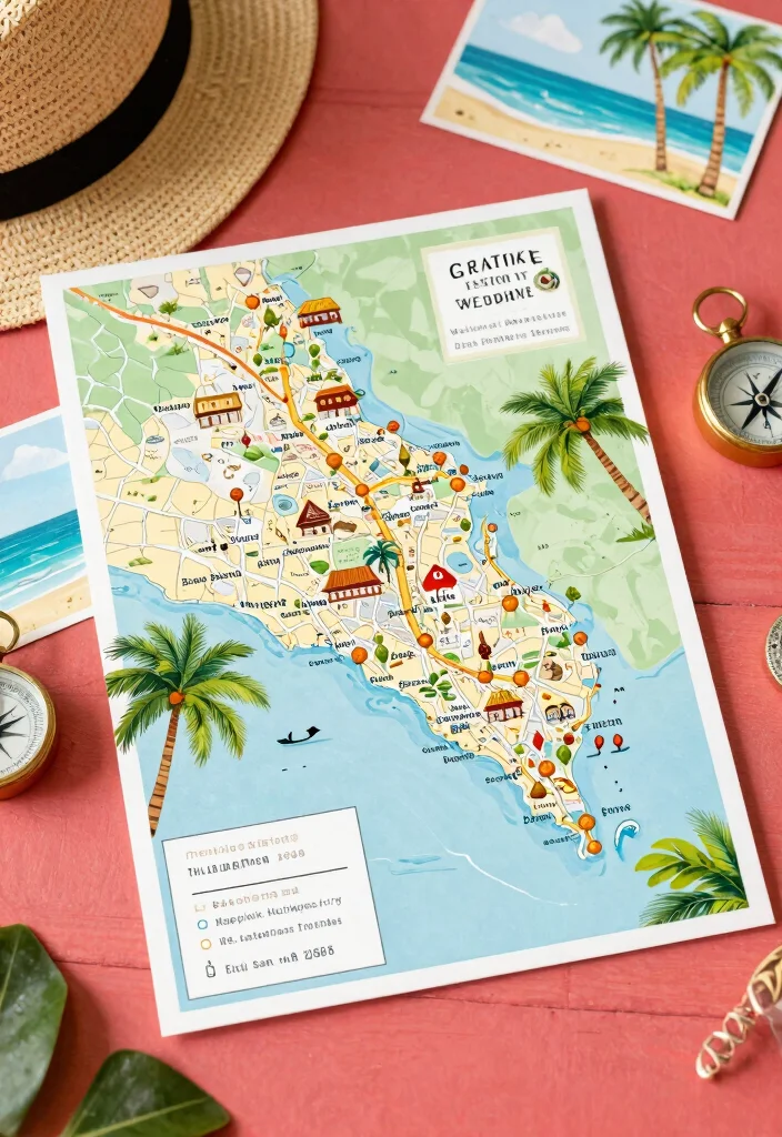 14 Tropical Wedding Invitations Ideas With Island Vibes 64 14 Tropical Wedding Invitations Ideas With Island Vibes - 14. Custom Map Invitations 1