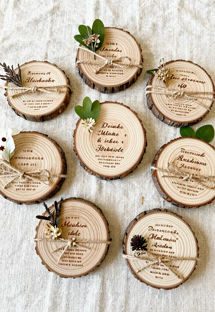 14 Tropical Wedding Invitations Ideas With Island Vibes 39 14 Tropical Wedding Invitations Ideas With Island Vibes - 9. Rustic Wood Slice Invitations 1