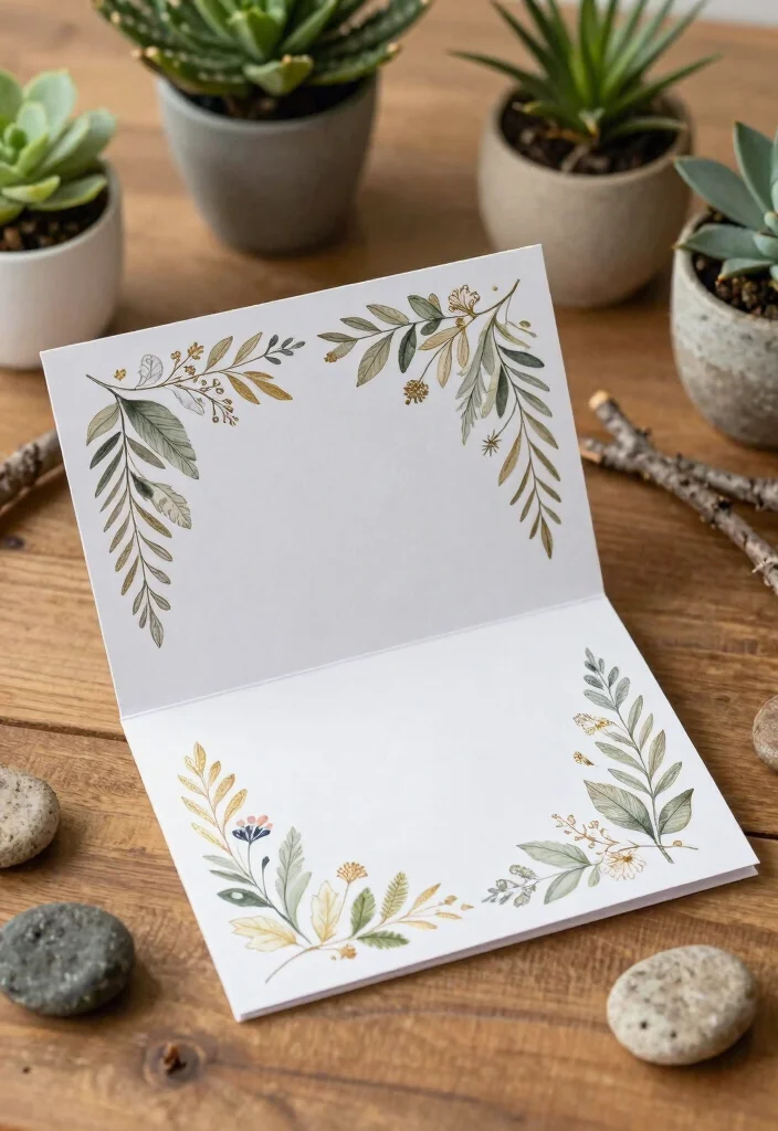15 50th Wedding Anniversary Cards Ideas With Golden Touch - 14. Nature-Inspired Card 1