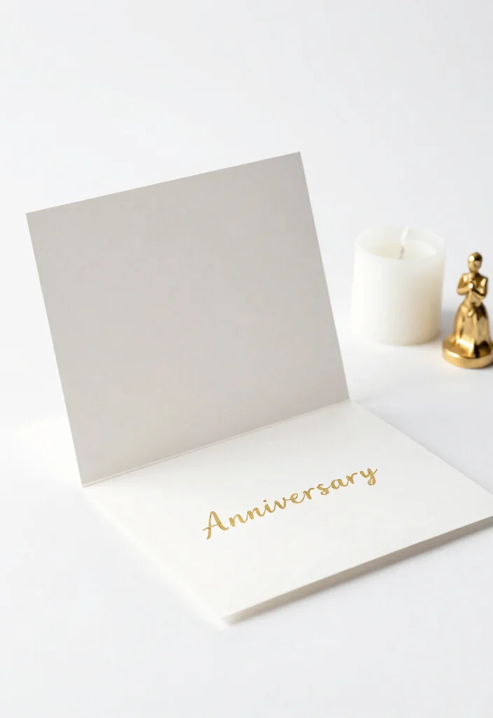 15 50th Wedding Anniversary Cards Ideas With Golden Touch - 15. Minimalist Golden Card 1