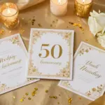 15 50th Wedding Anniversary Cards Ideas With Golden Touch