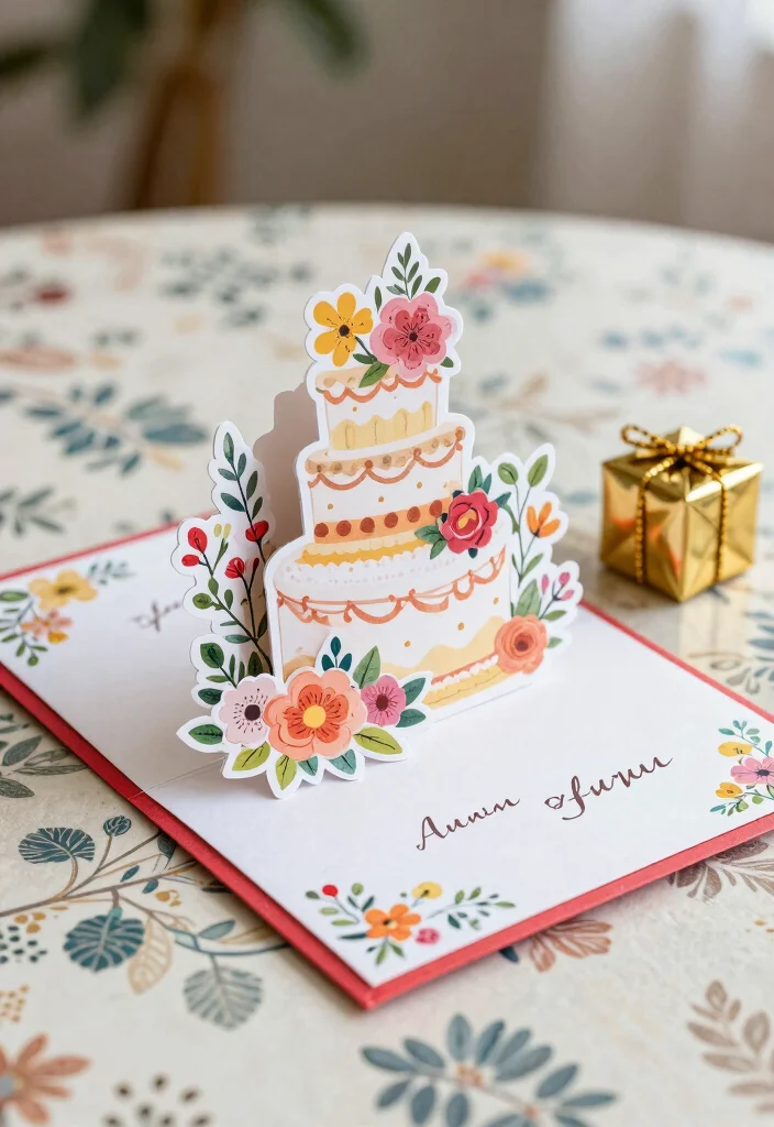 15 50th Wedding Anniversary Cards Ideas With Golden Touch - 5. Pop-up Card Surprise 1