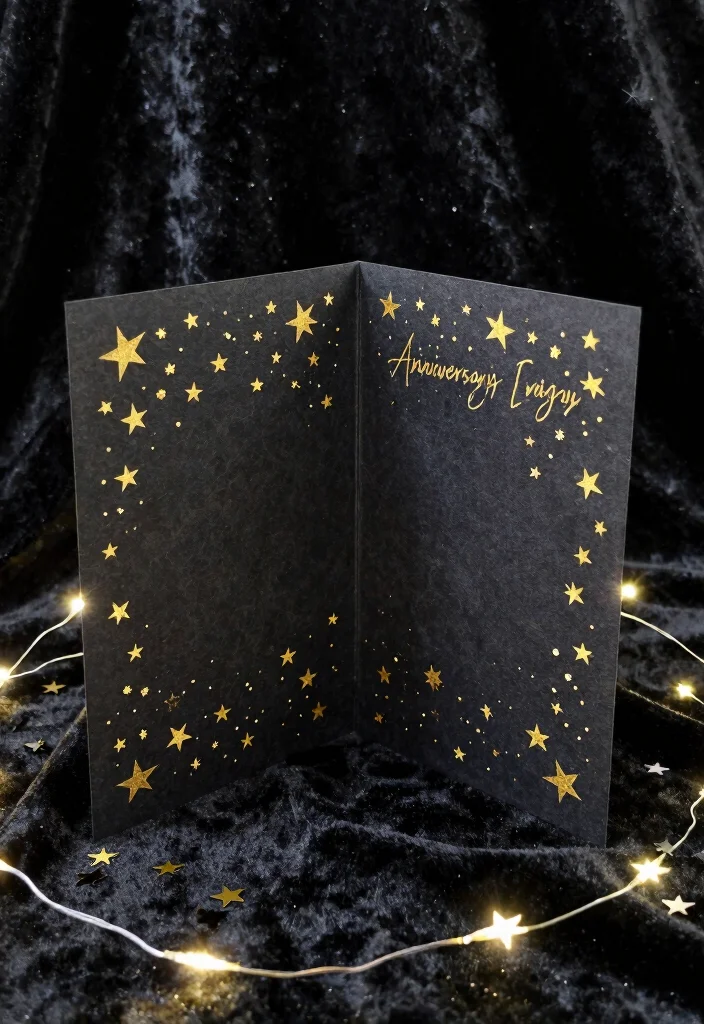 15 50th Wedding Anniversary Cards Ideas With Golden Touch - 8. Twinkling Star Theme 1