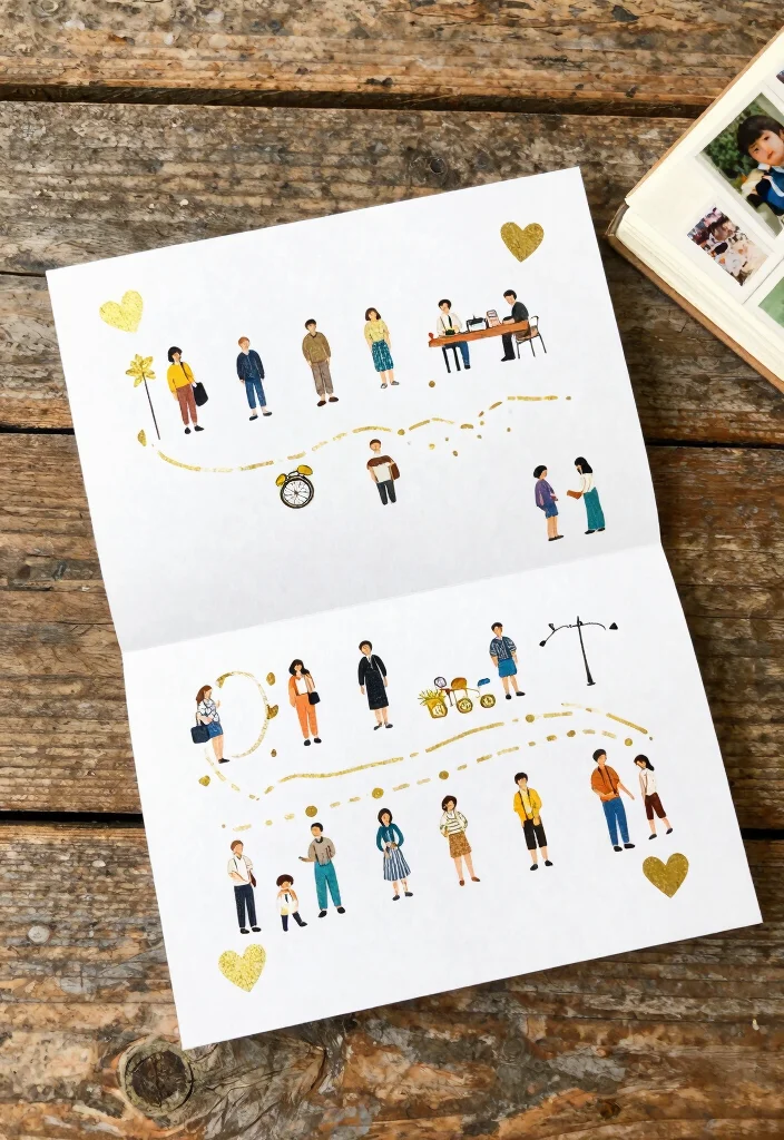 15 50th Wedding Anniversary Cards Ideas With Golden Touch - 9. Memory Lane Card 1