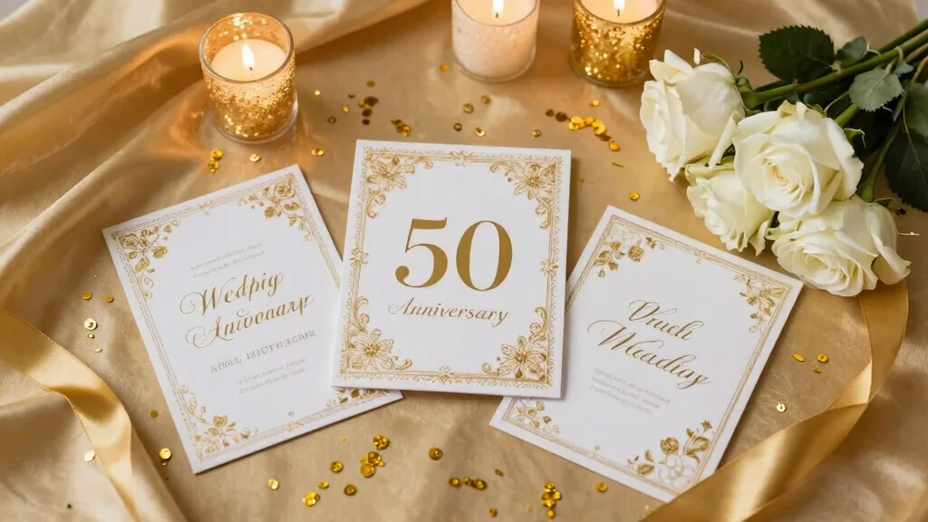 15 50th Wedding Anniversary Cards Ideas With Golden Touch