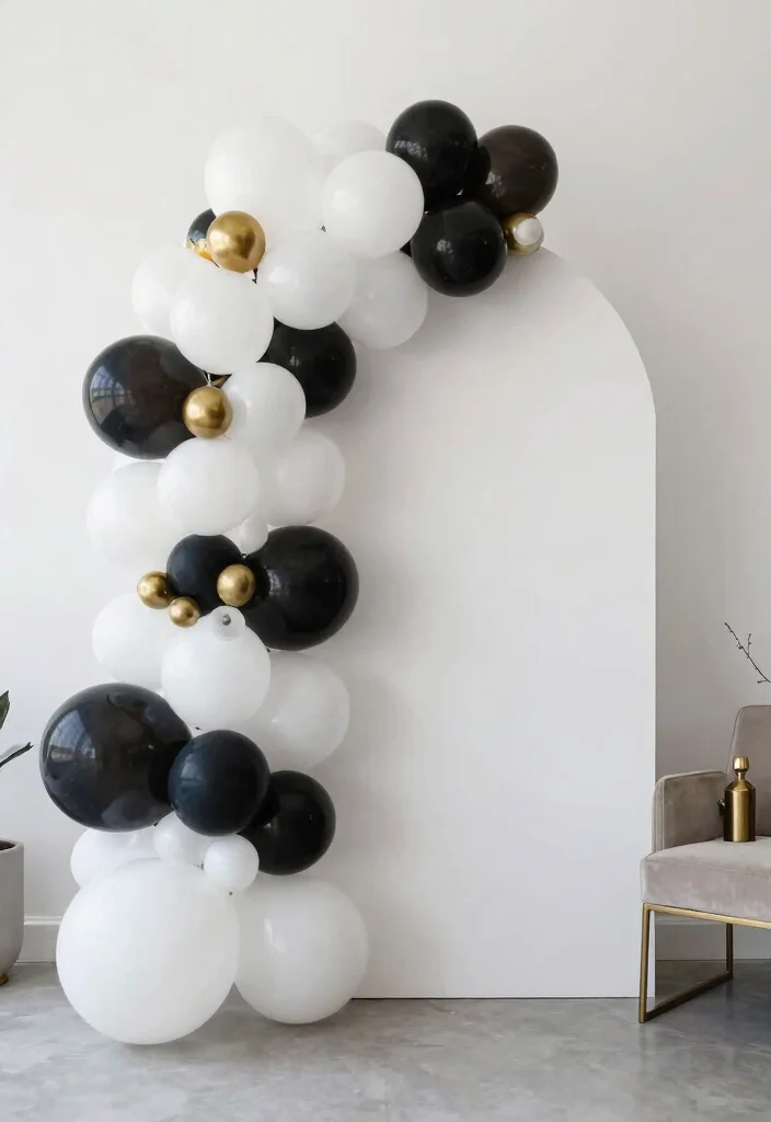 15 Balloon Arch for Wedding Ideas That Wow Guests 14 15 Balloon Arch for Wedding Ideas That Wow Guests - 4. Modern Minimalism 1