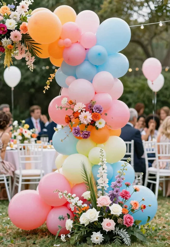 15 Balloon Arch for Wedding Ideas That Wow Guests 37 15 Balloon Arch for Wedding Ideas That Wow Guests - 7. Flower Power 1