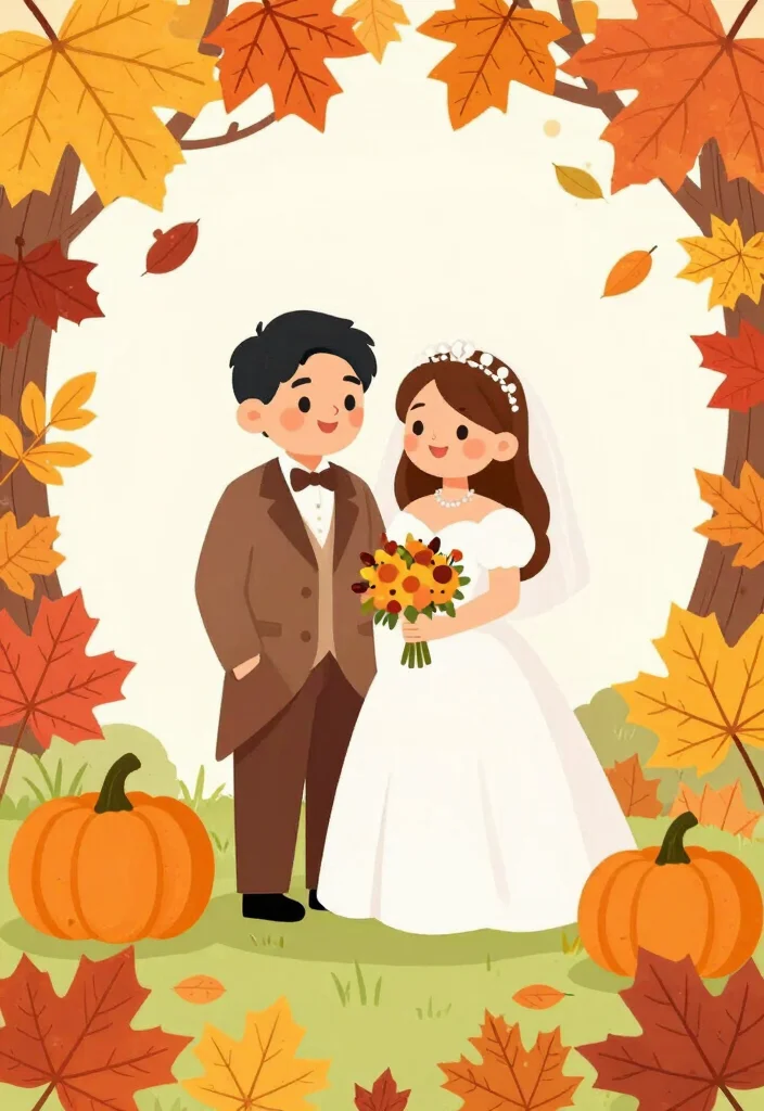 15 Cartoon Wedding Invitations 2026 Trending Ideas With Playful Charm - 12. Fun Seasonal Themes 1