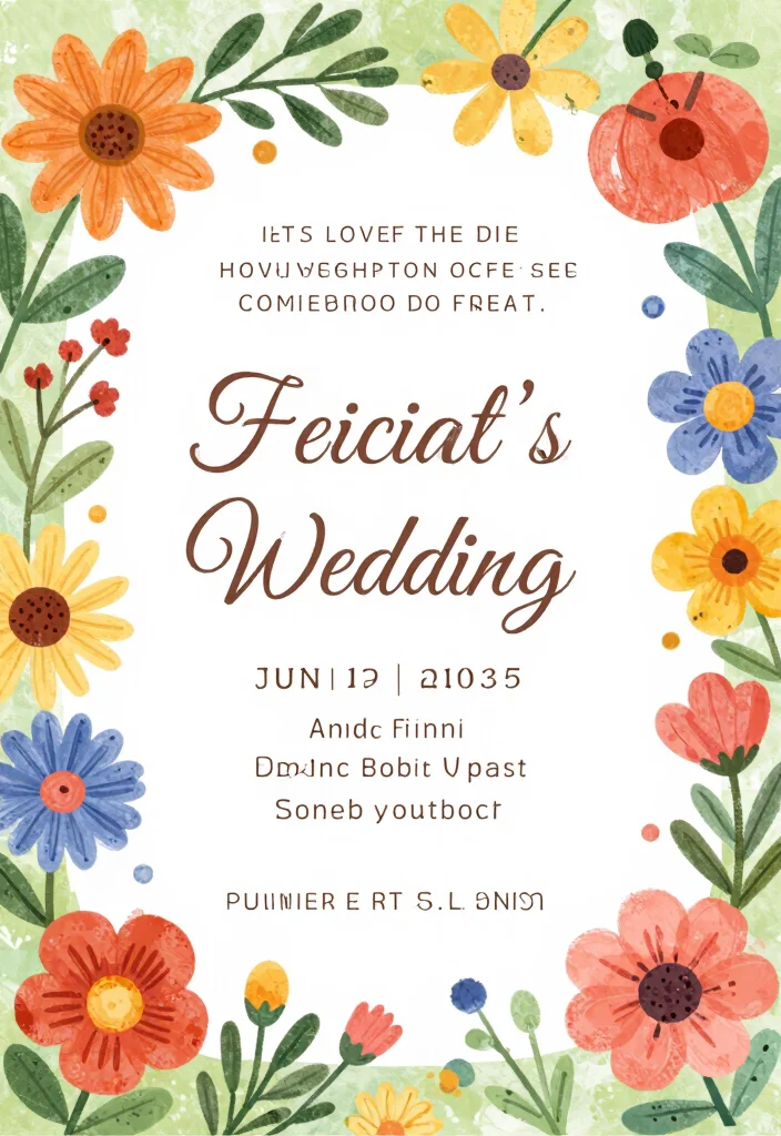 15 Cartoon Wedding Invitations 2026 Trending Ideas With Playful Charm - 4. Whimsical Floral Illustrations 1