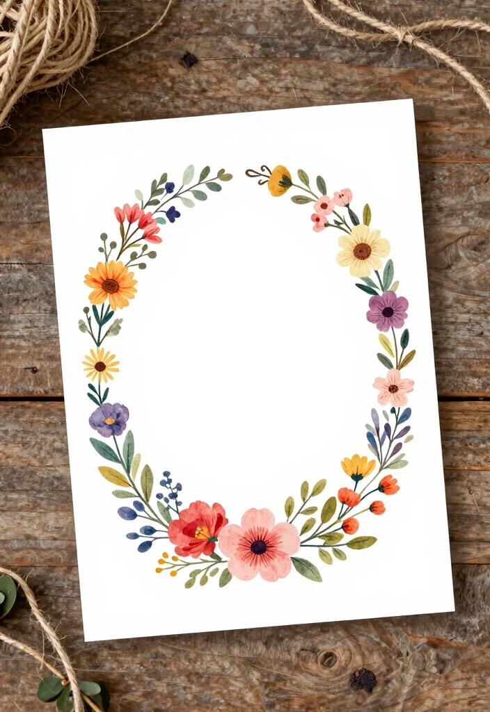 15 Floral Wedding Invitations Template Ideas With Fresh Blooms - 12. Whimsical Wreath Design 1