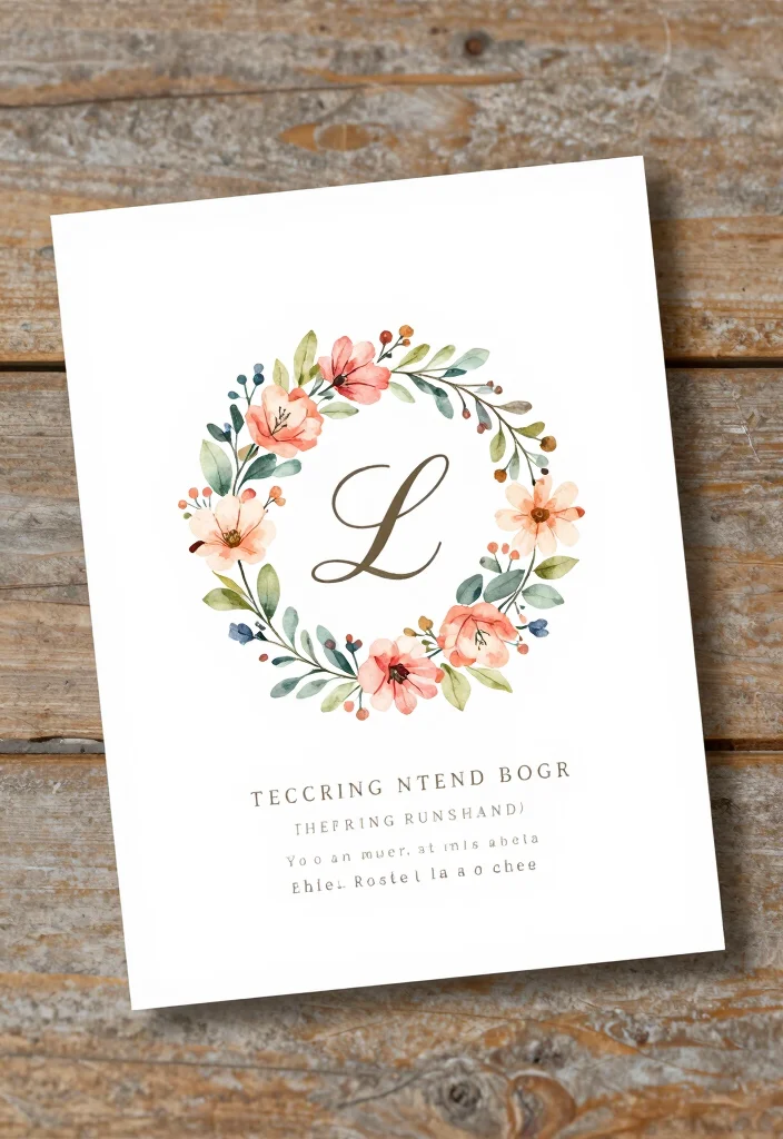15 Floral Wedding Invitations Template Ideas With Fresh Blooms - 15. Personalized Floral Monogram 1