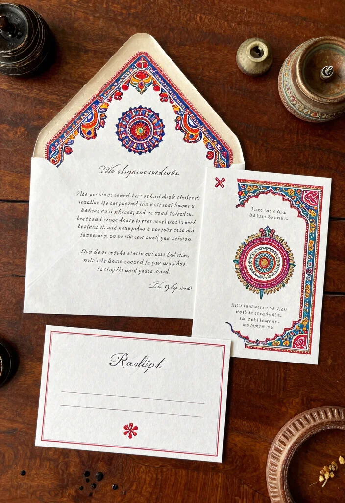 15 Letter Pressed Wedding Invitations Ideas With Luxe Texture - 15. Celebrating Cultural Heritage 1