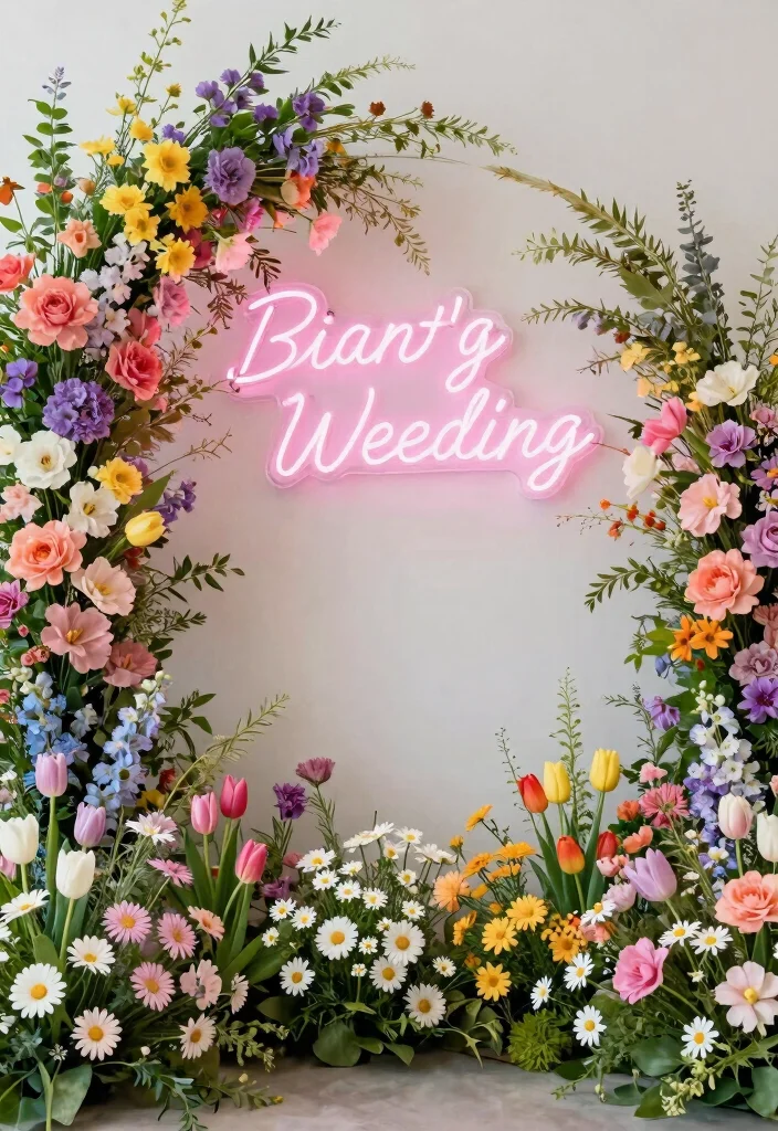 15 Neon Sign Wedding Backdrop Ideas With Modern Glow 63 15 Neon Sign Wedding Backdrop Ideas With Modern Glow - 13. Seasonal Neon Decor 1