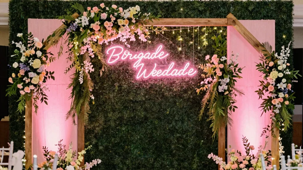 15 Neon Sign Wedding Backdrop Ideas With Modern Glow