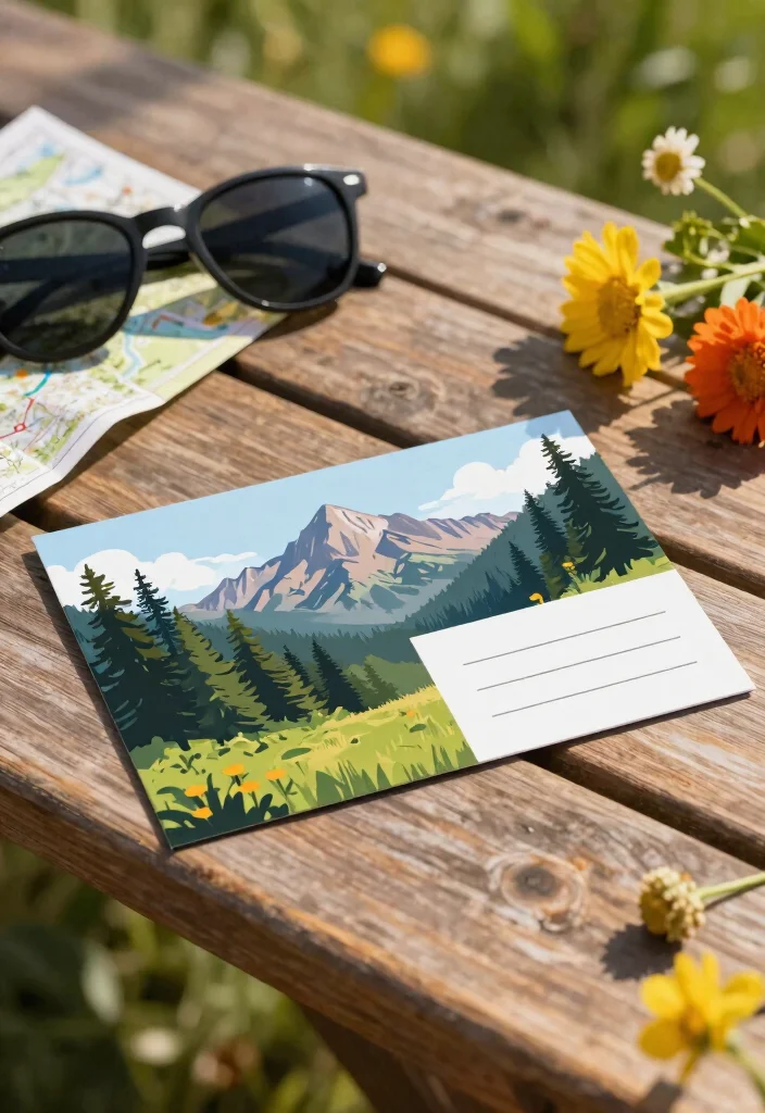 15 Summer Camp Wedding Invitations Ideas With Fun Outdoor Style - 10. Nature Themed Postcard Invitations 1