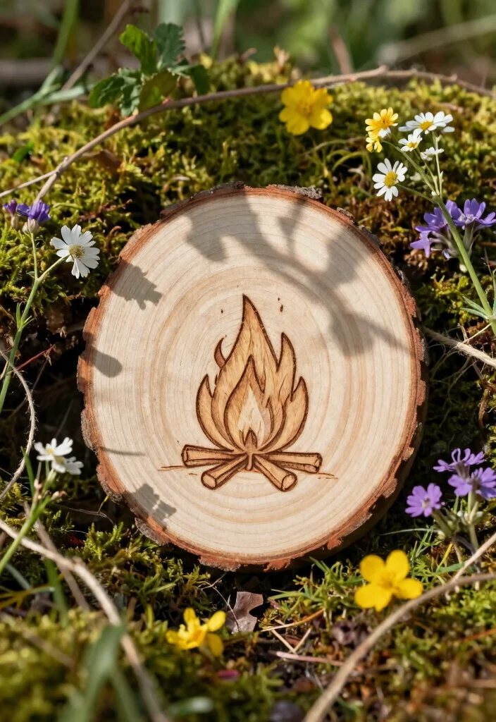 15 Summer Camp Wedding Invitations Ideas With Fun Outdoor Style - 2. Rustic Wood Slice Invites 1