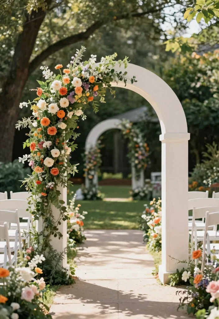 15 Unique Wedding Arch Ideas That Make a Statement - 10. Aisle Archways 1
