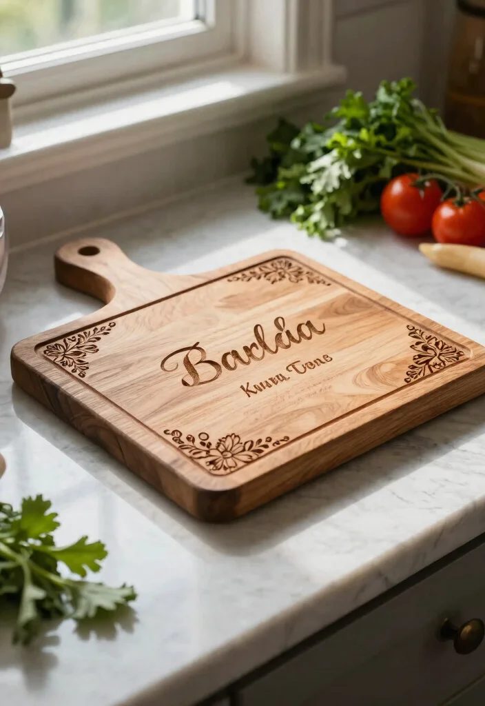 15 Unique Wedding Gifts Ideas That Feel Personal - 1. Custom Engraved Wooden Cutting Board 1