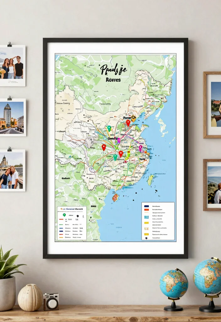 15 Unique Wedding Gifts Ideas That Feel Personal - 12. Personalized Adventure Map 1