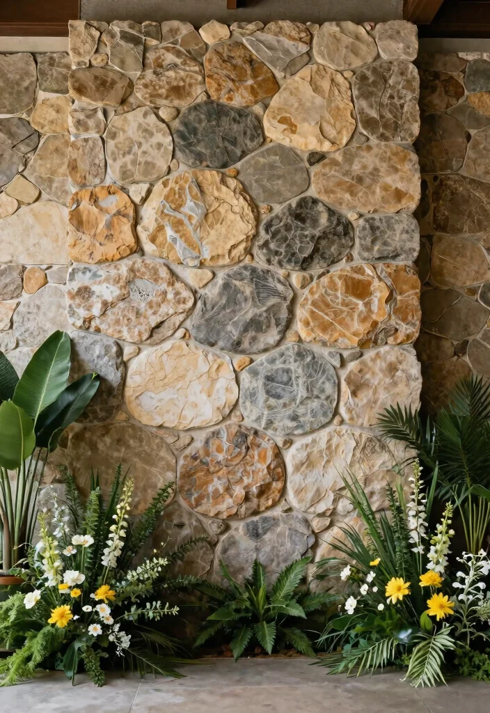 15 Wedding Backdrop Indoor Ideas That Transform Any Venue - 9. Natural Stone Backdrop 1