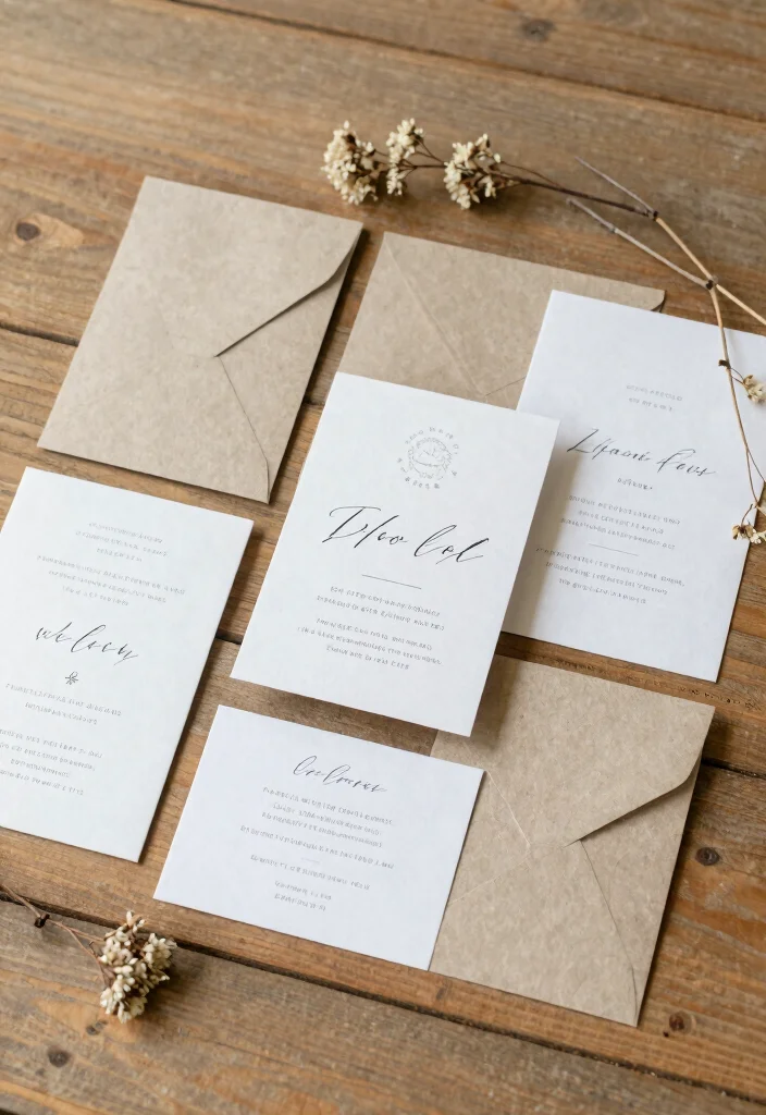 15 Wedding Invitations Minimalist Ideas That Feel Clean & Chic - 13. Eco-Conscious Choices—Recycled Materials 1