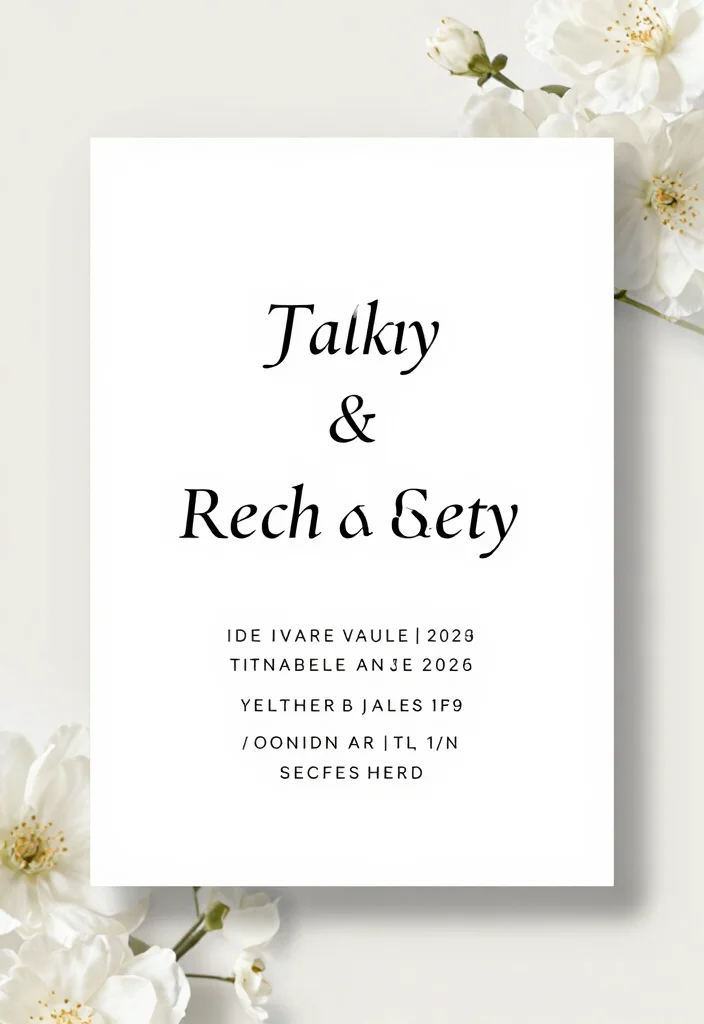 15 Wedding Invitations Minimalist Ideas That Feel Clean & Chic - 5. Clean Typography Focus 1