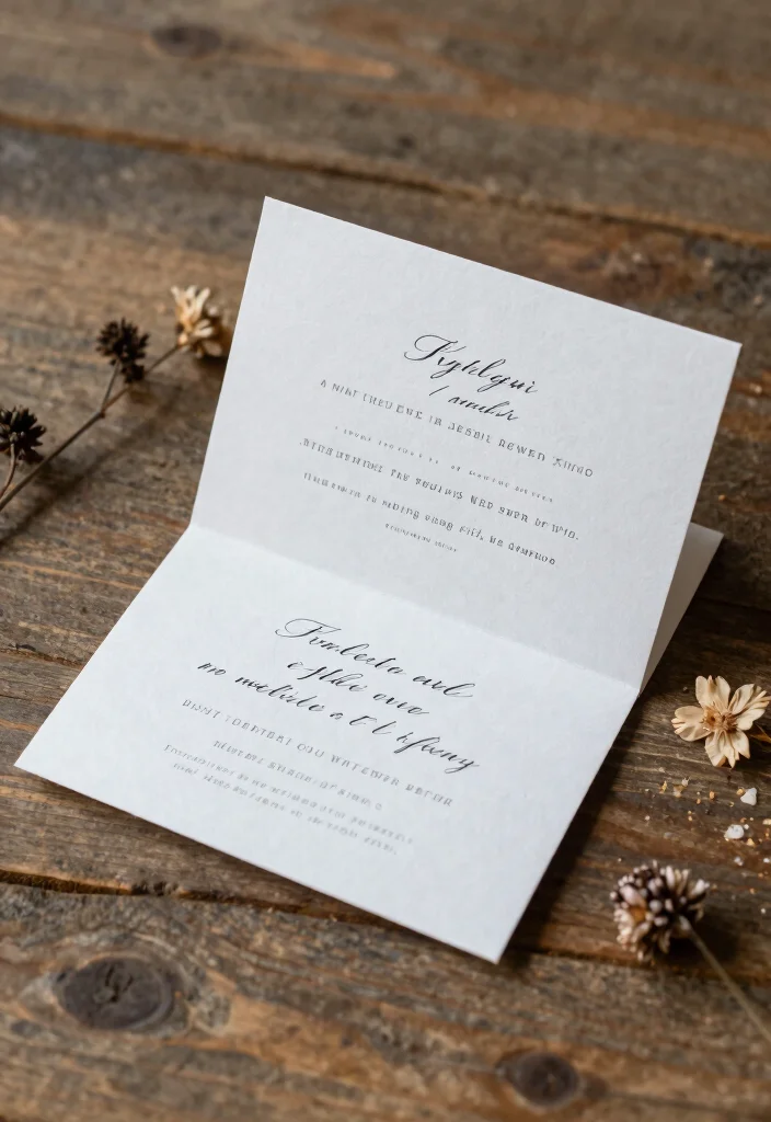 15 Wedding Invitations Minimalist Ideas That Feel Clean & Chic - 7. Folded Card Invites for a Modern Twist 1