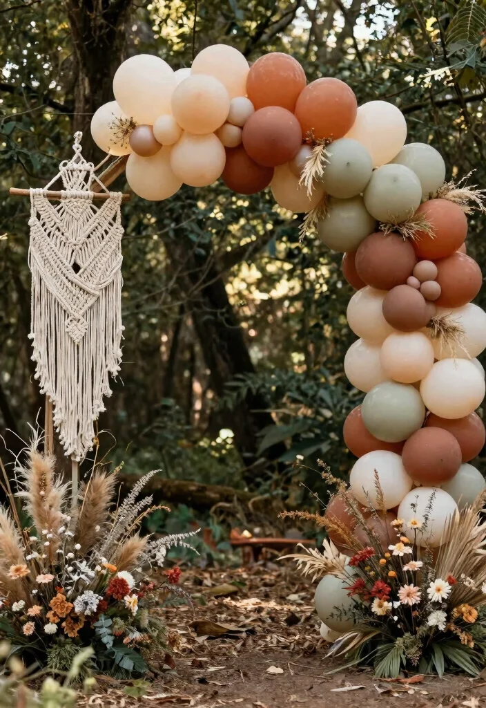 16 Balloon Wedding Arch Ideas That Feel Fun & Festive 2 16 Balloon Wedding Arch Ideas That Feel Fun & Festive - 2. Boho Balloon Bliss 1