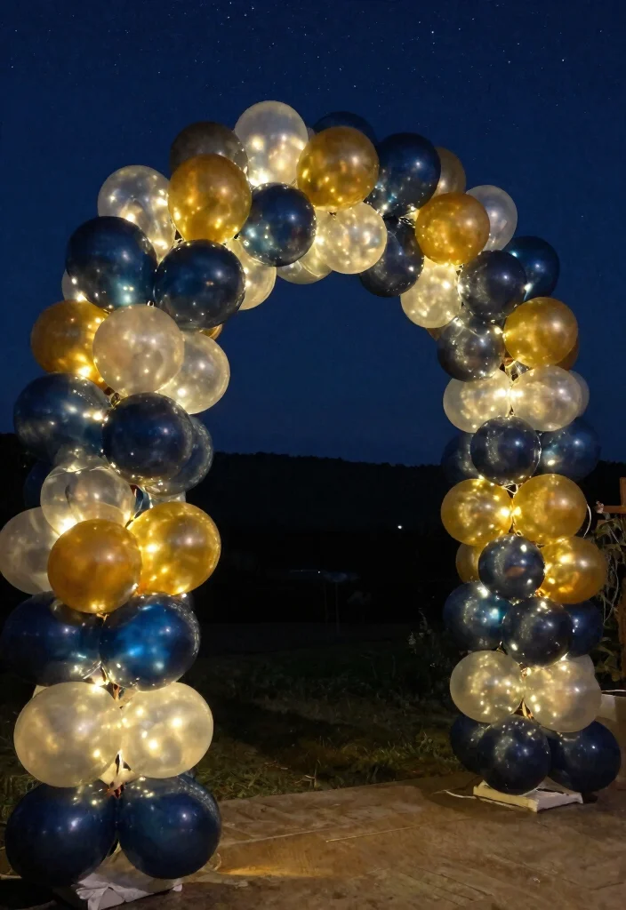 16 Balloon Wedding Arch Ideas That Feel Fun & Festive 38 16 Balloon Wedding Arch Ideas That Feel Fun & Festive - 8. Under the Stars 1