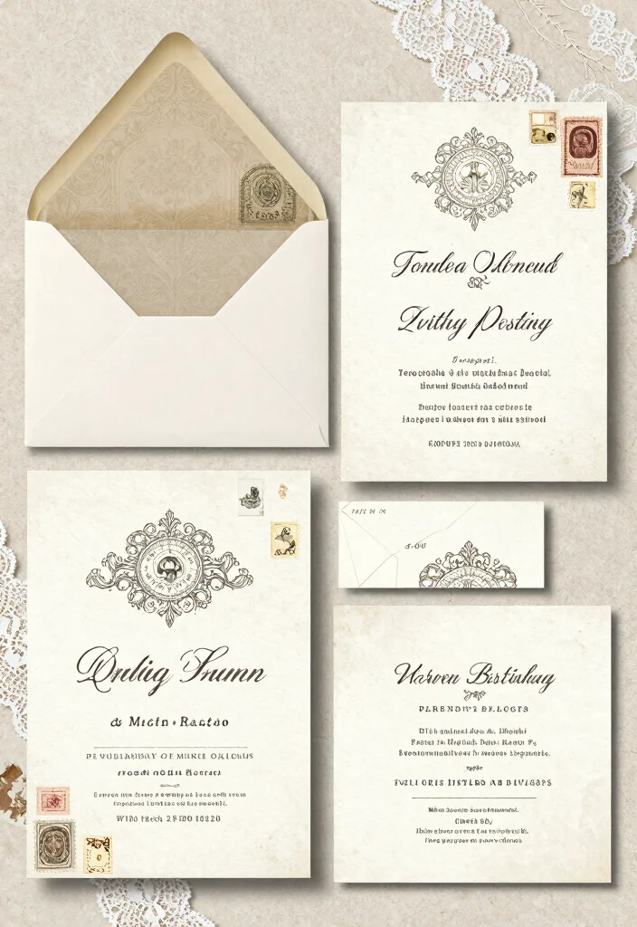 16 Black Tie Wedding Invitations Ideas With Formal Glam 66 16 Black Tie Wedding Invitations Ideas With Formal Glam - 16. Vintage Inspired Invitations 1