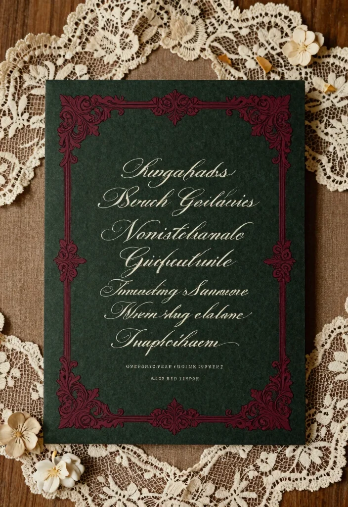 16 Dark Wedding Invitations Ideas With Moody Romance 40 16 Dark Wedding Invitations Ideas With Moody Romance - 10. Dark Vintage Elegance 1