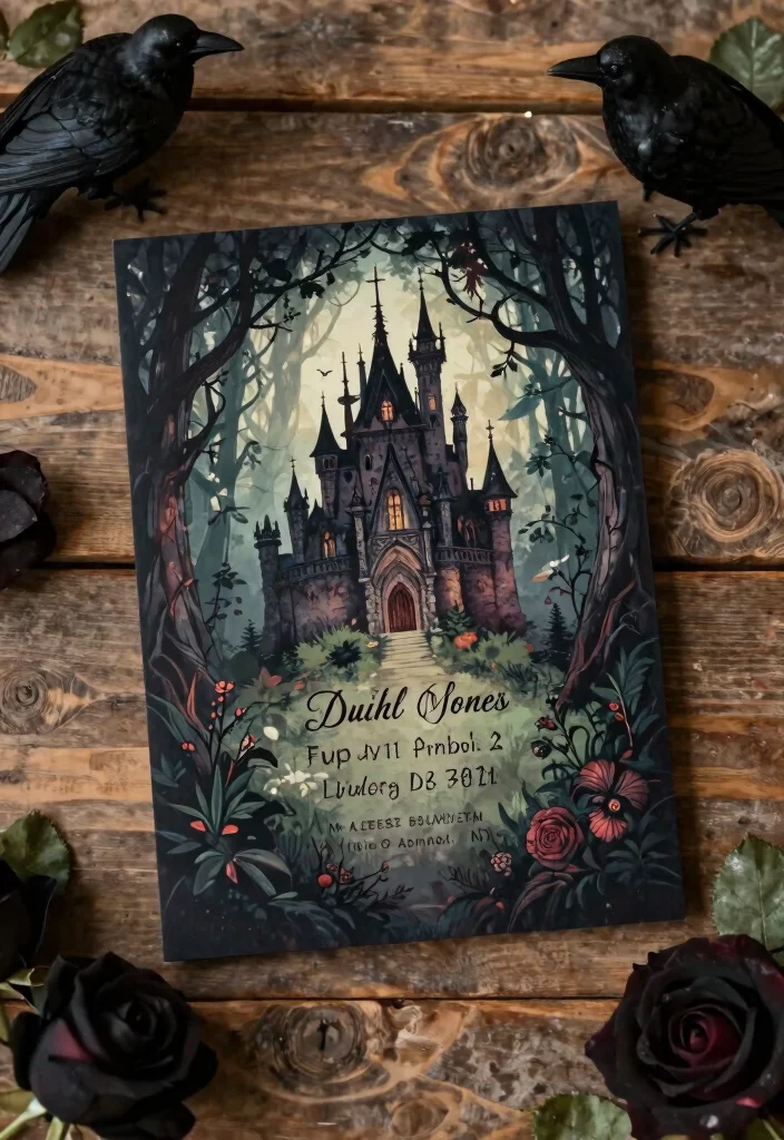 16 Dark Wedding Invitations Ideas With Moody Romance 42 16 Dark Wedding Invitations Ideas With Moody Romance - 12. Twisted Fairytale 1