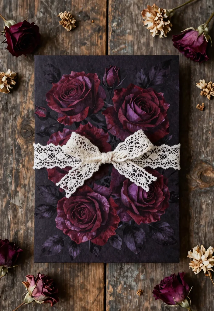 16 Dark Wedding Invitations Ideas With Moody Romance 12 16 Dark Wedding Invitations Ideas With Moody Romance - 2. Gothic Floral 1