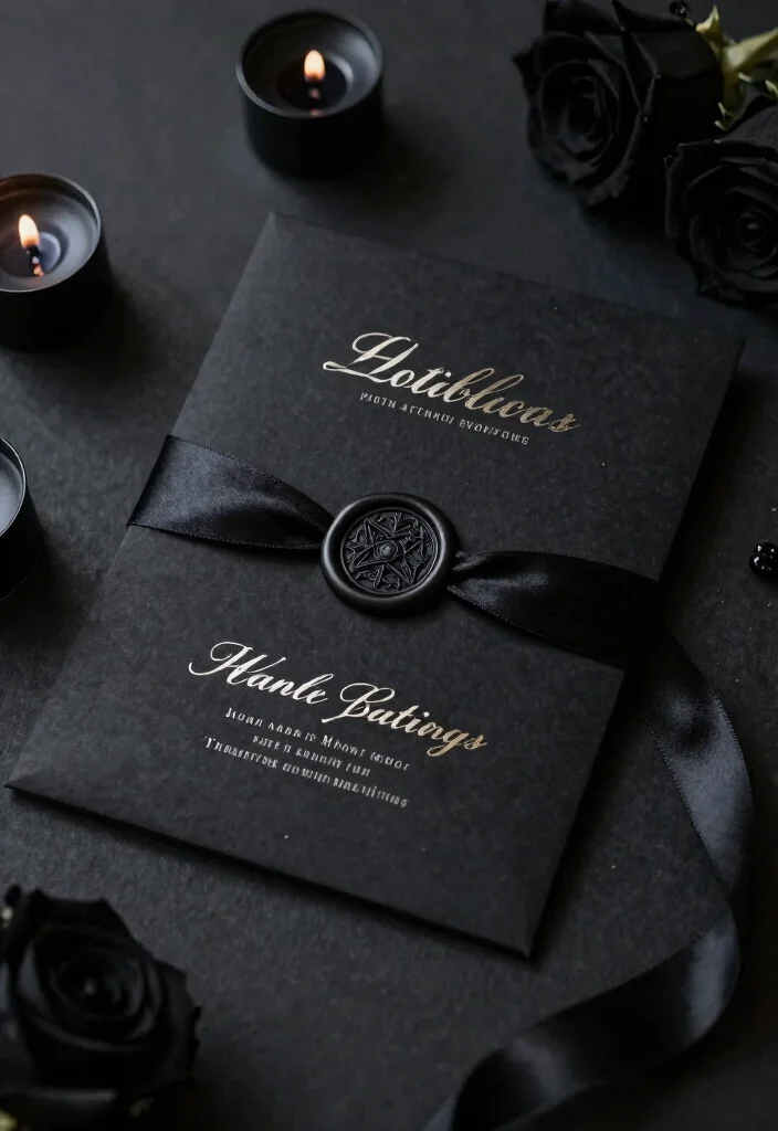 16 Dark Wedding Invitations Ideas With Moody Romance 24 16 Dark Wedding Invitations Ideas With Moody Romance - 4. Dark and Dramatic 1