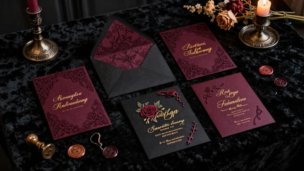 16 Dark Wedding Invitations Ideas With Moody Romance