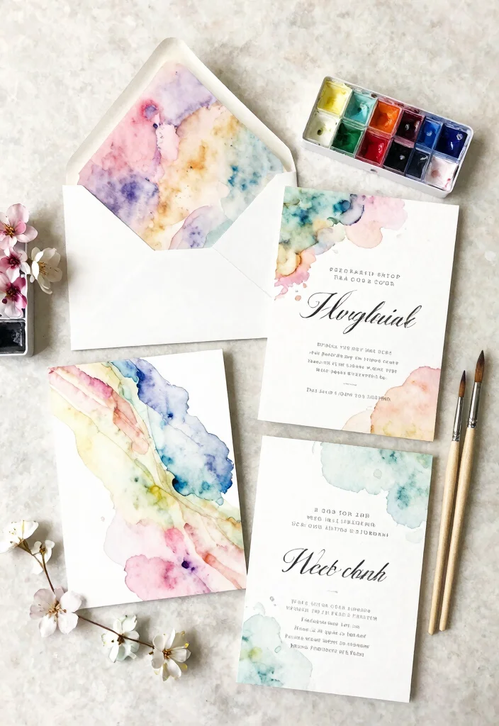 16 Elegant Wedding Invitations 2026 Trending Ideas With Classic Beauty 26 16 Elegant Wedding Invitations 2026 Trending Ideas With Classic Beauty - 6. Watercolor Wonders 1