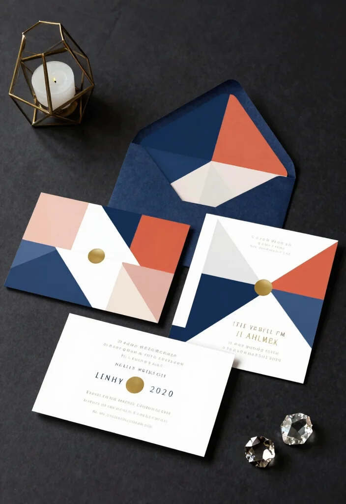 16 Elegant Wedding Invitations 2026 Trending Ideas With Classic Beauty 27 16 Elegant Wedding Invitations 2026 Trending Ideas With Classic Beauty - 7. Geometric Patterns 1