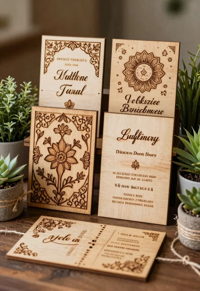 16 Elegant Wedding Invitations 2026 Trending Ideas With Classic Beauty 28 16 Elegant Wedding Invitations 2026 Trending Ideas With Classic Beauty - 8. Eco-Friendly Wood Invitations 1