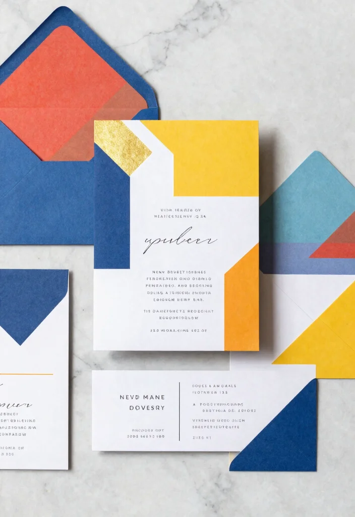 16 Intimate Wedding Invitations Ideas With Cozy Charm 7 16 Intimate Wedding Invitations Ideas With Cozy Charm - 7. Modern Geometric Invitations 1